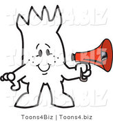 Vector Illustration of a Guy Holding a Megaphone by Mascot Junction