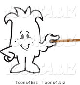 Vector Illustration of a Guy Holding a Pointer Stick by Mascot Junction