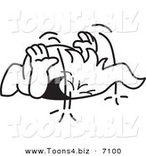 Vector Illustration of a Guy Laughing and Pounding the Ground by Mascot Junction