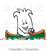 Vector Illustration of a Guy Rowing a Boat by Mascot Junction