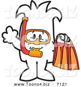 Vector Illustration of a Guy SnorkelingGuy Snorkeling by Mascot Junction