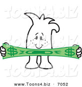 Vector Illustration of a Guy Stretching a Dollar by Mascot Junction