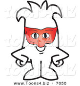 Vector Illustration of a Guy Wearing a Halloween Face Mask by Mascot Junction