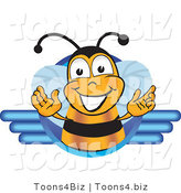 Vector Illustration of a Honey Bee Mascot Logo by Mascot Junction