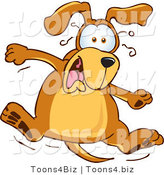 Vector Illustration of a Hound Dog Mascot Jumping in Shock by Mascot Junction