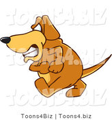 Vector Illustration of a Hound Dog Mascot with an Angry Grumpy Expression by Mascot Junction