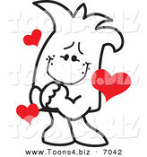 Vector Illustration of a Infatuated Guy by Mascot Junction