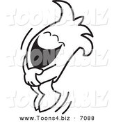 Vector Illustration of a Jolly Guy Laughing by Mascot Junction
