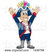 Vector Illustration of a Patriot Mascot with a Colorful Mohawk by Mascot Junction