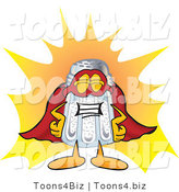 Vector Illustration of a Salt Shaker Mascot Dressed As a Super Hero by Toons4Biz
