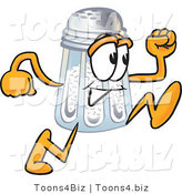 Vector Illustration of a Salt Shaker Mascot Running by Mascot Junction