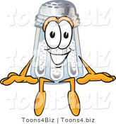 Vector Illustration of a Salt Shaker Mascot Sitting by Toons4Biz