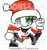 Vector Illustration of a Santa Mascot Running by Mascot Junction