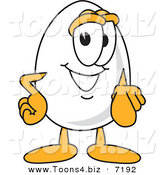Vector Illustration of an Egg Mascot Pointing Outwards by Mascot Junction