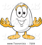 Vector Illustration of an Welcoming Egg Mascot Character by Mascot Junction