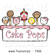 Vector Illustration of Cake Pops and Text by Mascot Junction