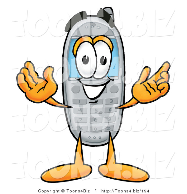 Illustration of a Cartoon Cellphone Mascot with Welcoming Open Arms