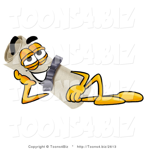 Illustration of a Cartoon Diploma Mascot Resting His Head on His Hand