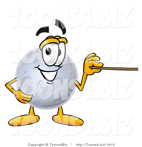 Illustration of a Cartoon Moon Mascot Holding a Pointer Stick