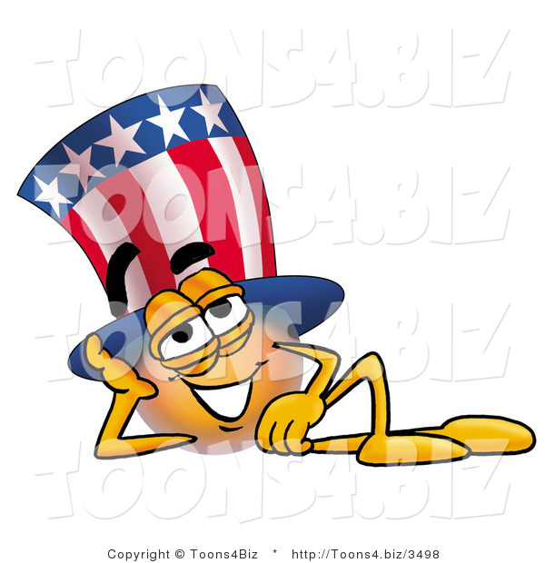 Illustration of a Cartoon Uncle Sam Mascot Resting His Head on His Hand