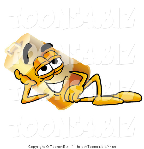 Illustration of a Construction Safety Barrel Mascot Resting His Head on His Hand