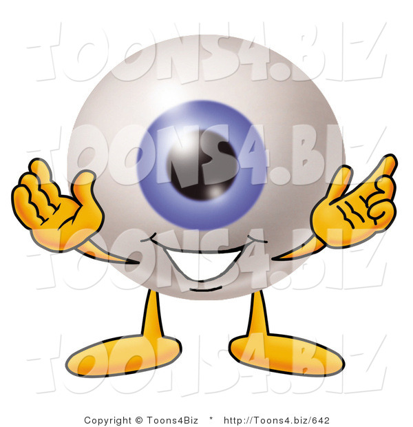 Illustration of a Eyeball Mascot with Welcoming Open Arms