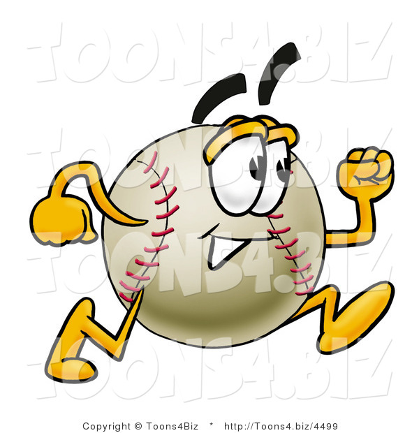 Vector Illustration of a Baseball Mascot Running