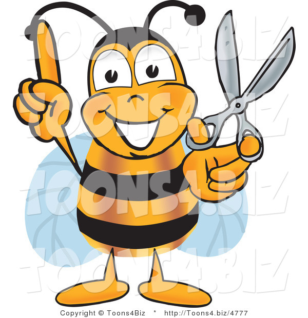 Vector Illustration of a Bee Mascot Cartoon Character