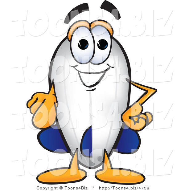 Vector Illustration of a Blimp Mascot Pointing at the Viewer