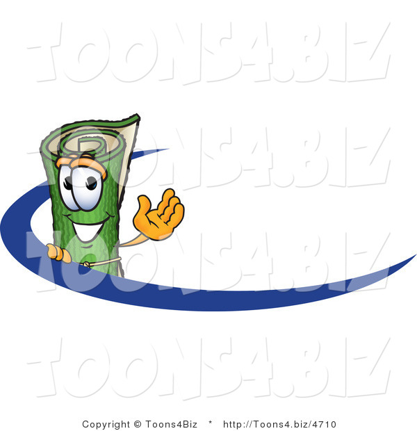 Vector Illustration of a Carpet Roll Mascot Logo