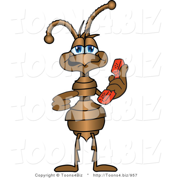Vector Illustration of a Cartoon Ant Mascot