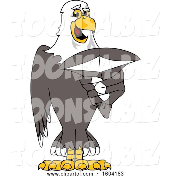 Vector Illustration of a Cartoon Bald Eagle Mascot