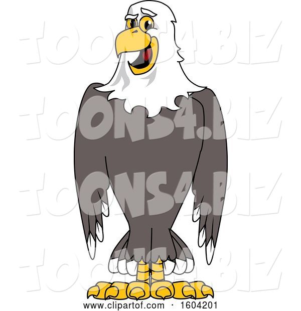Vector Illustration of a Cartoon Bald Eagle Mascot