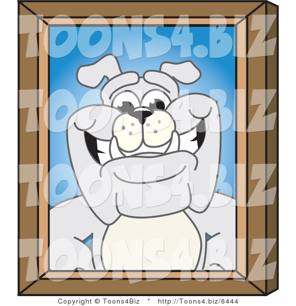 Vector Illustration of a Cartoon Bulldog Mascot Portrait