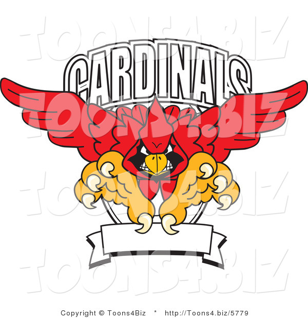 Vector Illustration of a Cartoon Cardinals Mascot Logo
