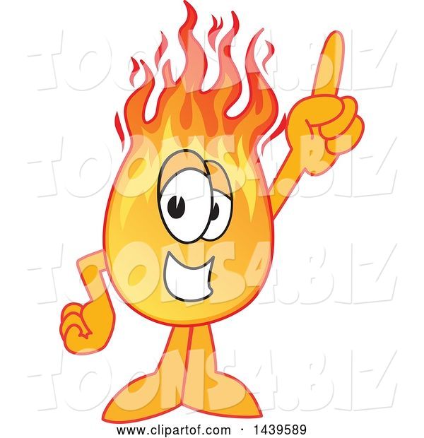 Vector Illustration of a Cartoon Comet Mascot Holding up a Finger