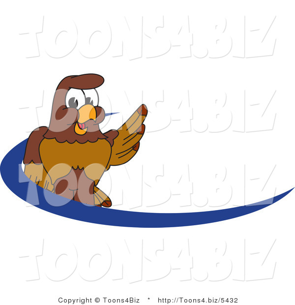 Vector Illustration of a Cartoon Falcon Mascot Character Dash Logo