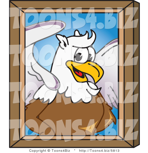 Vector Illustration of a Cartoon Griffin Mascot Portrait