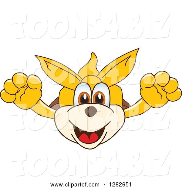 Vector Illustration of a Cartoon Kangaroo Mascot Leaping Outward
