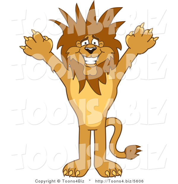 Vector Illustration of a Cartoon Lion Mascot with Funky Hair
