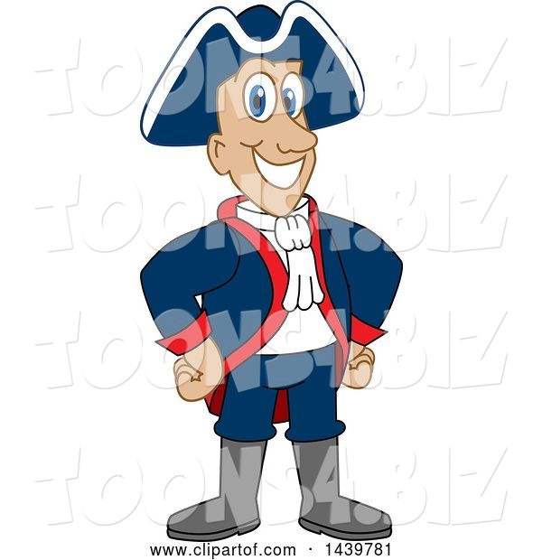 Vector Illustration of a Cartoon Patriot Mascot