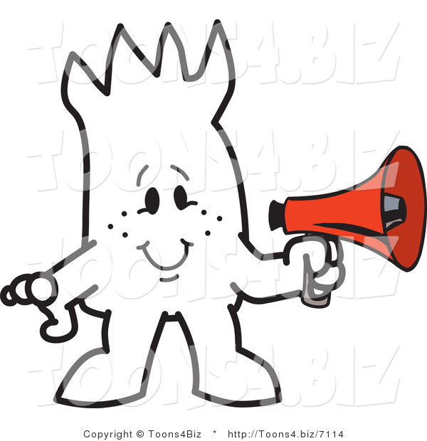 Vector Illustration of a Guy Holding a Megaphone