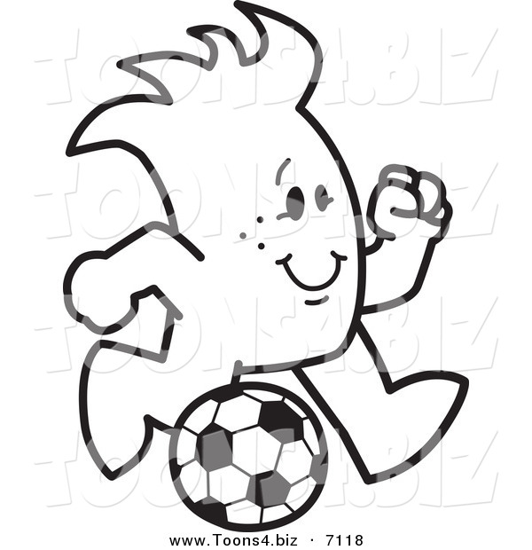 Vector Illustration of a Guy Playing SoccerGuy Playing Soccer