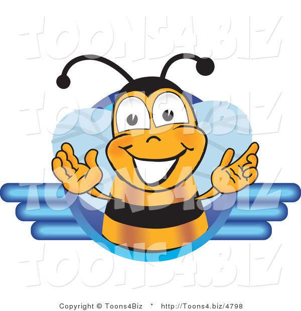 Vector Illustration of a Honey Bee Mascot Logo