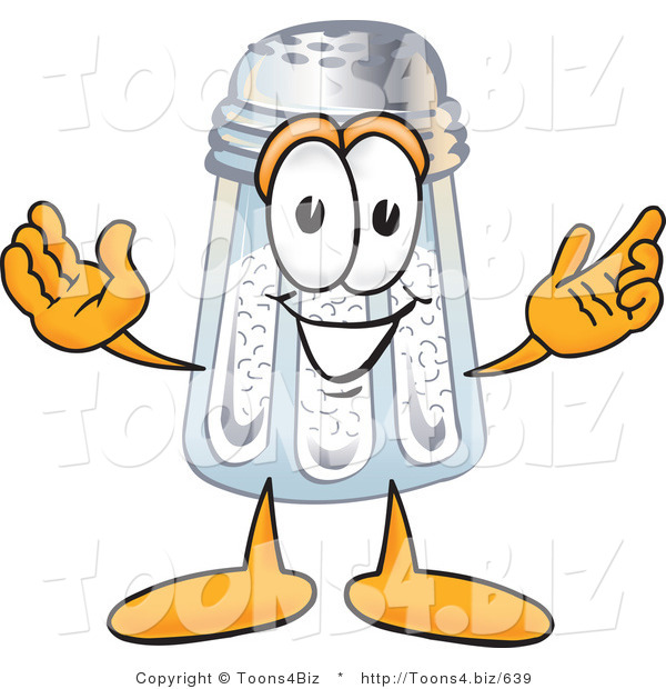 Vector Illustration of a Salt Shaker Mascot with Welcoming Open Arms