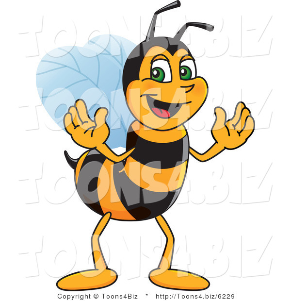 Vector Illustration of a Worker Bee Mascot