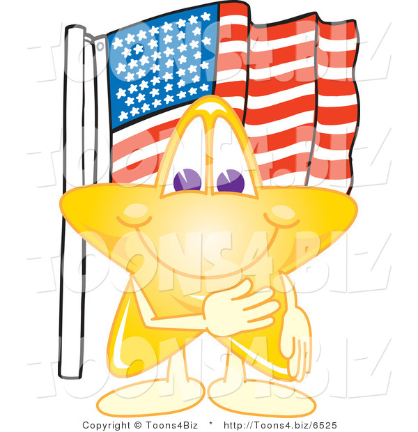 Vector Illustration of a Yellow Cartoon Star Mascot