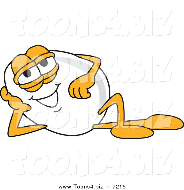 Vector Illustration of an Egg Mascot Reclined