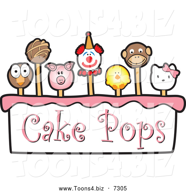 Vector Illustration of Cake Pops and Text