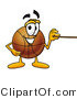 Illustration of a Basketball Mascot Holding a Pointer Stick by Mascot Junction